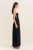 VENTO LACE UP STRAPLESS MAXI DRESS - BLACK sold by Shona Joy