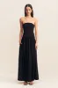 VENTO LACE UP STRAPLESS MAXI DRESS - BLACK sold by Shona Joy