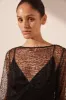 MONA LONG SLEEVE MINI DRESS - BLACK sold by Shona Joy