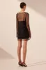 MONA LONG SLEEVE MINI DRESS - BLACK sold by Shona Joy
