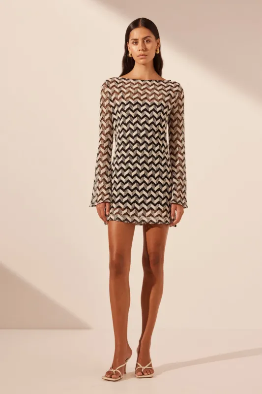 NOOR LONG SLEEVE MINI DRESS sold by Shona Joy