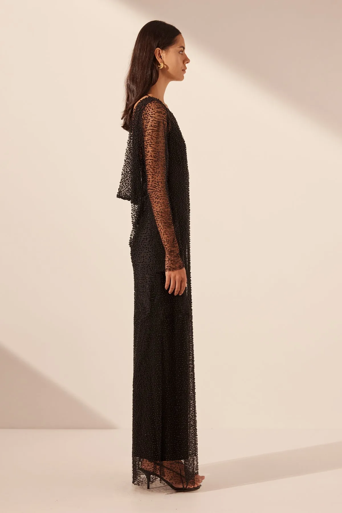 MONA COWL BACK MAXI DRESS - BLACK sold by Shona Joy product image thumbnail 3