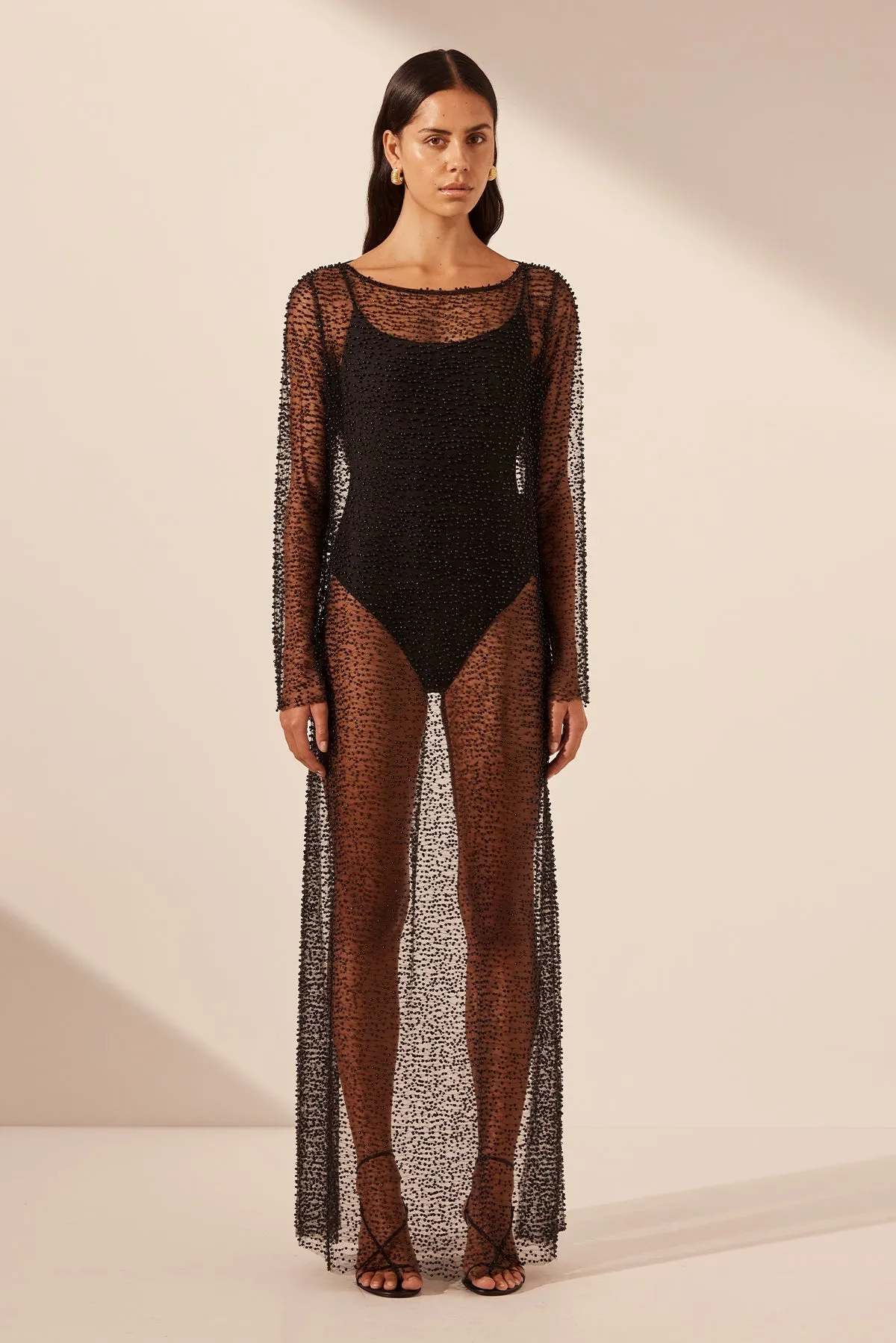 MONA COWL BACK MAXI DRESS - BLACK sold by Shona Joy product image thumbnail 2