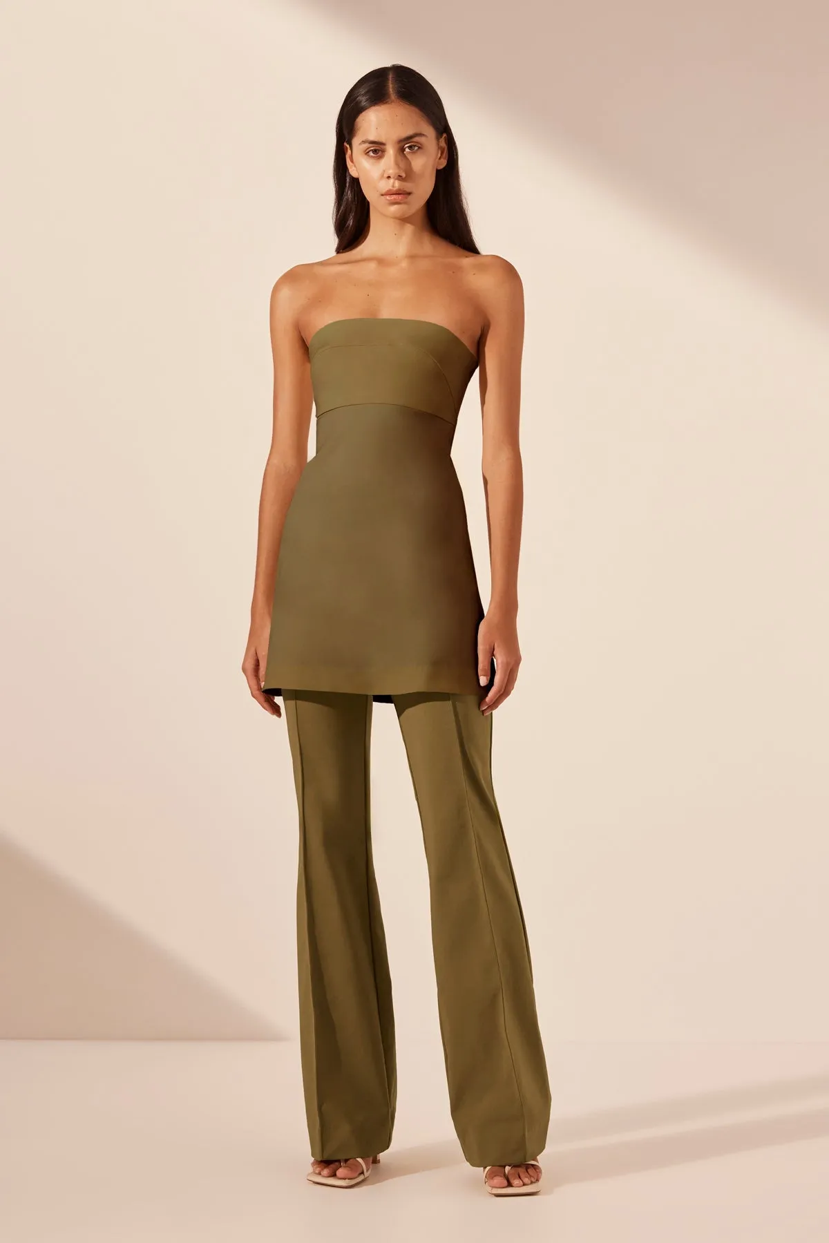 LANI STRAPLESS MINI DRESS - ARMY GREEN sold by Shona Joy product image thumbnail 4