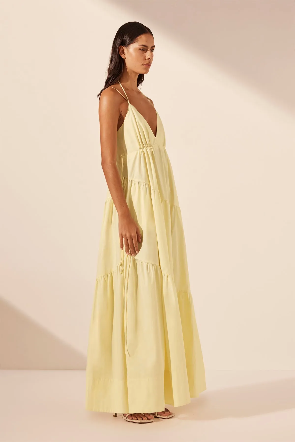 MAIORI TIERED MAXI DRESS - LEMON sold by Shona Joy product image thumbnail 4