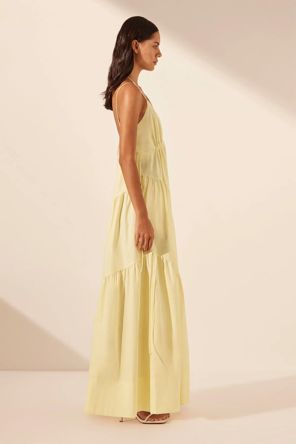 MAIORI TIERED MAXI DRESS - LEMON sold by Shona Joy product image thumbnail 5