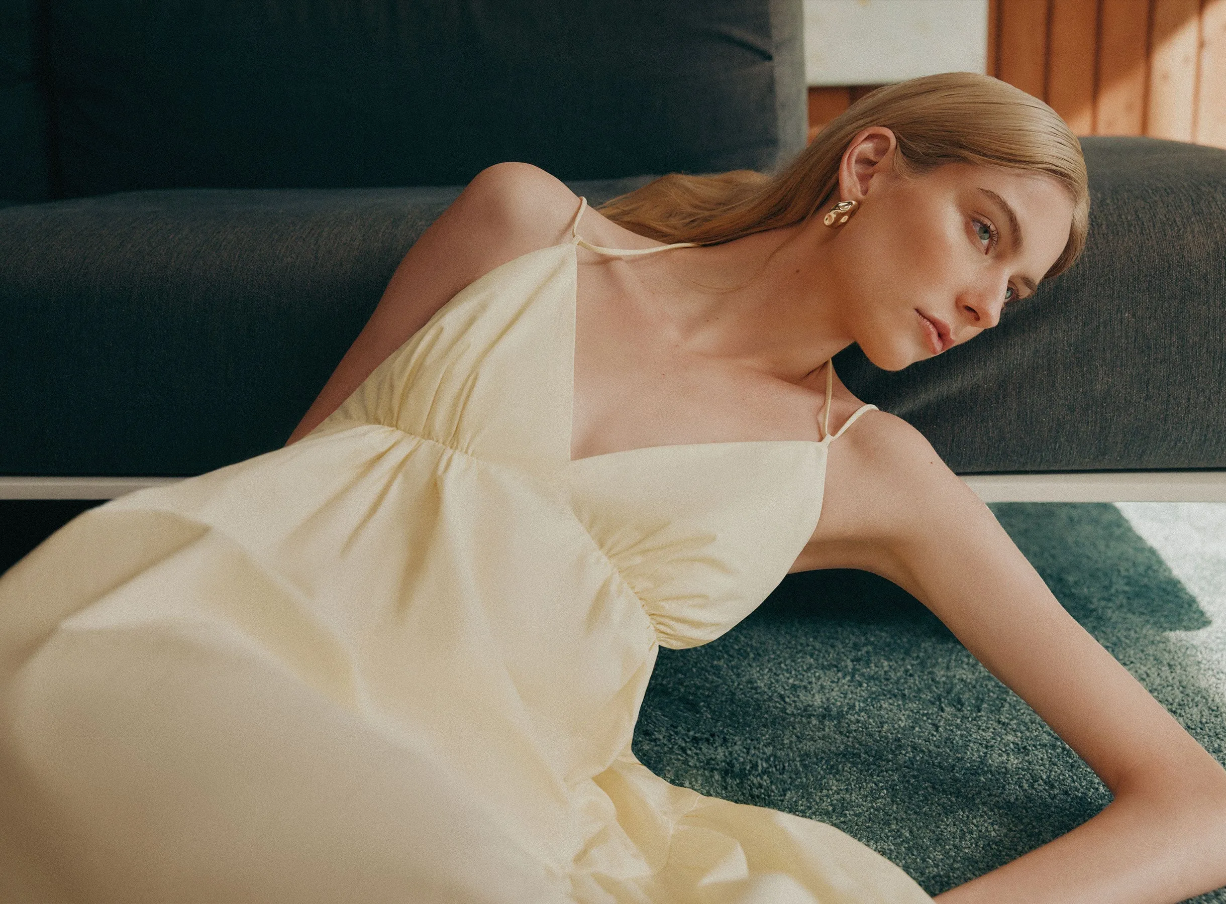 MAIORI TIERED MAXI DRESS - LEMON sold by Shona Joy product image thumbnail 3