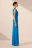 AMINA HIGH NECK MAXI DRESS - AQUA sold by Shona Joy