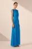 AMINA HIGH NECK MAXI DRESS - AQUA sold by Shona Joy