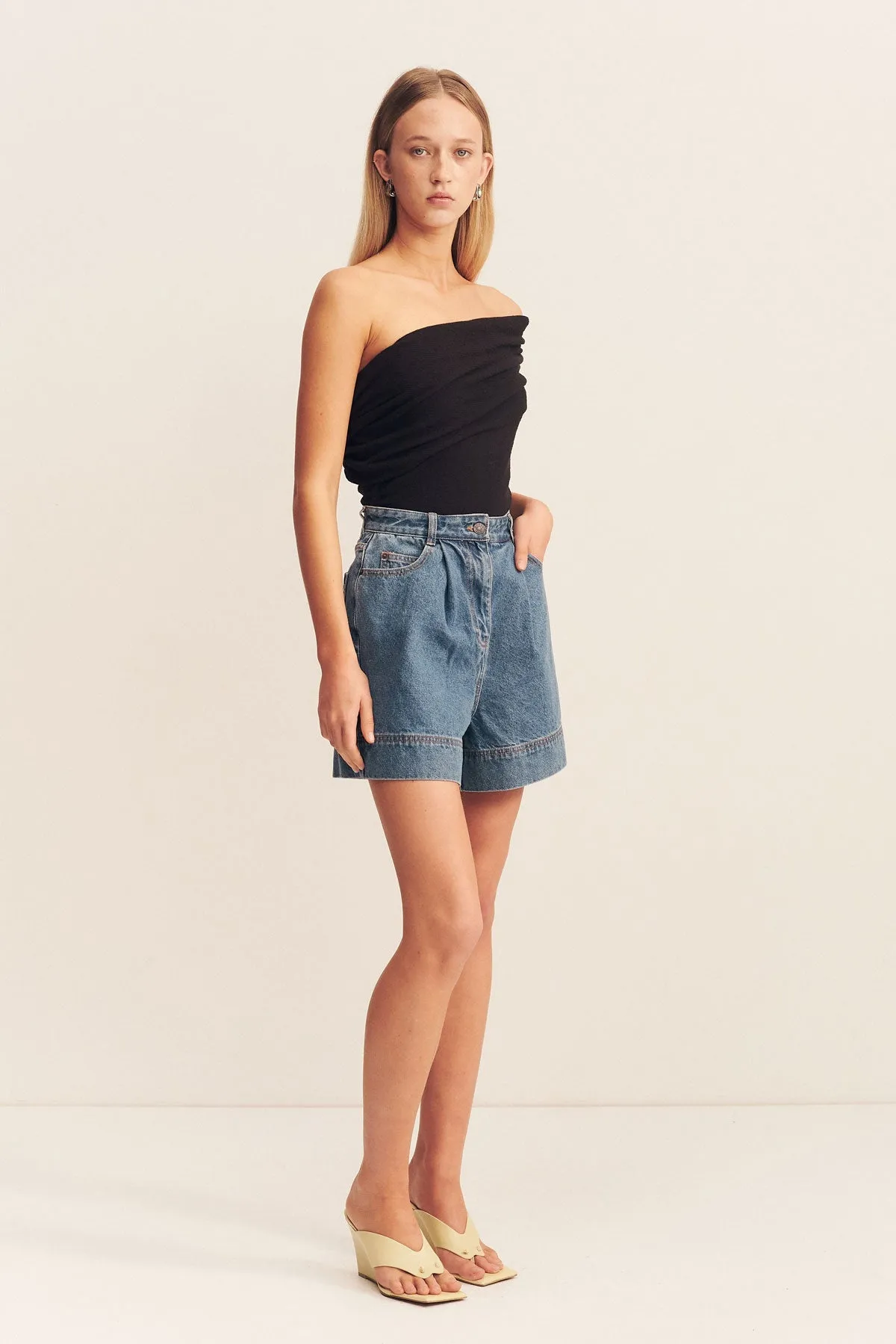 BEAU ONE SHOULDER TOP - BLACK sold by Shona Joy product image thumbnail 2