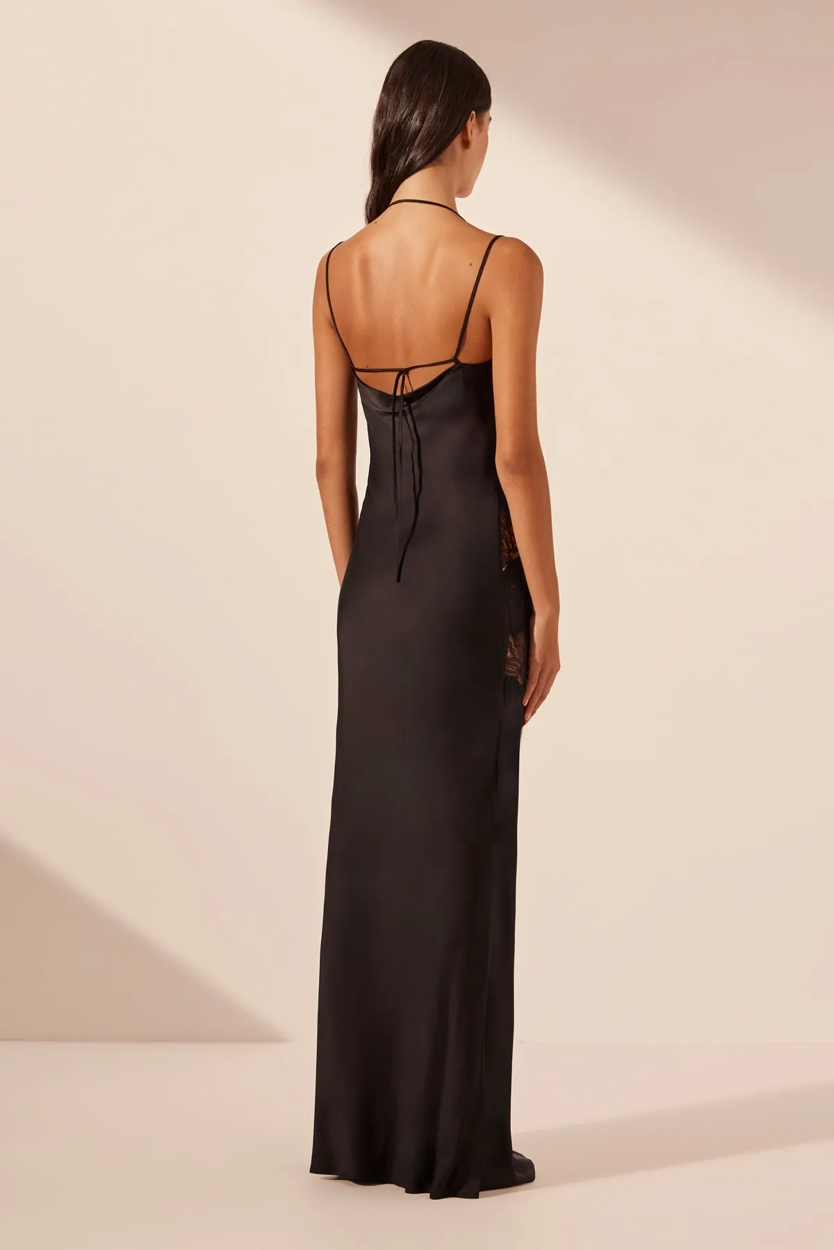 JAMILA LACE PANELLED MAXI DRESS - BLACK sold by Shona Joy product image thumbnail 5