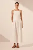 ALIAH HIGH NECK MIDI DRESS - IVORY sold by Shona Joy