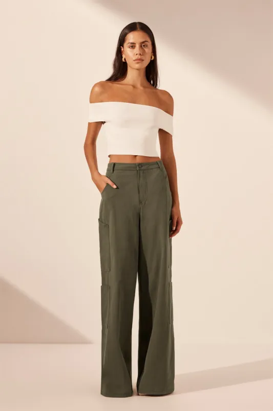 BASIC OFF SHOULDER TOP - IVORY sold by Shona Joy