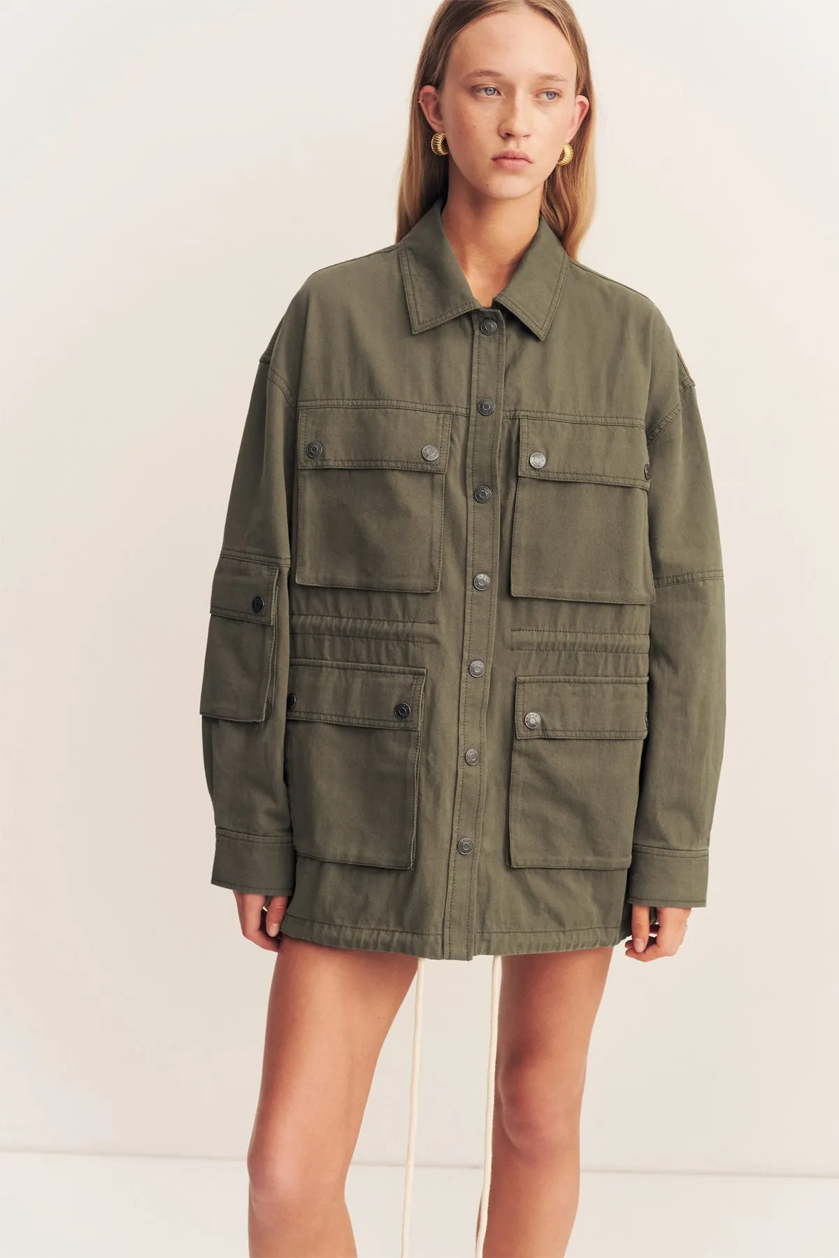 ARIANA ANORAK PATCH POCKET JACKET - KHAKI sold by Shona Joy product image thumbnail 2