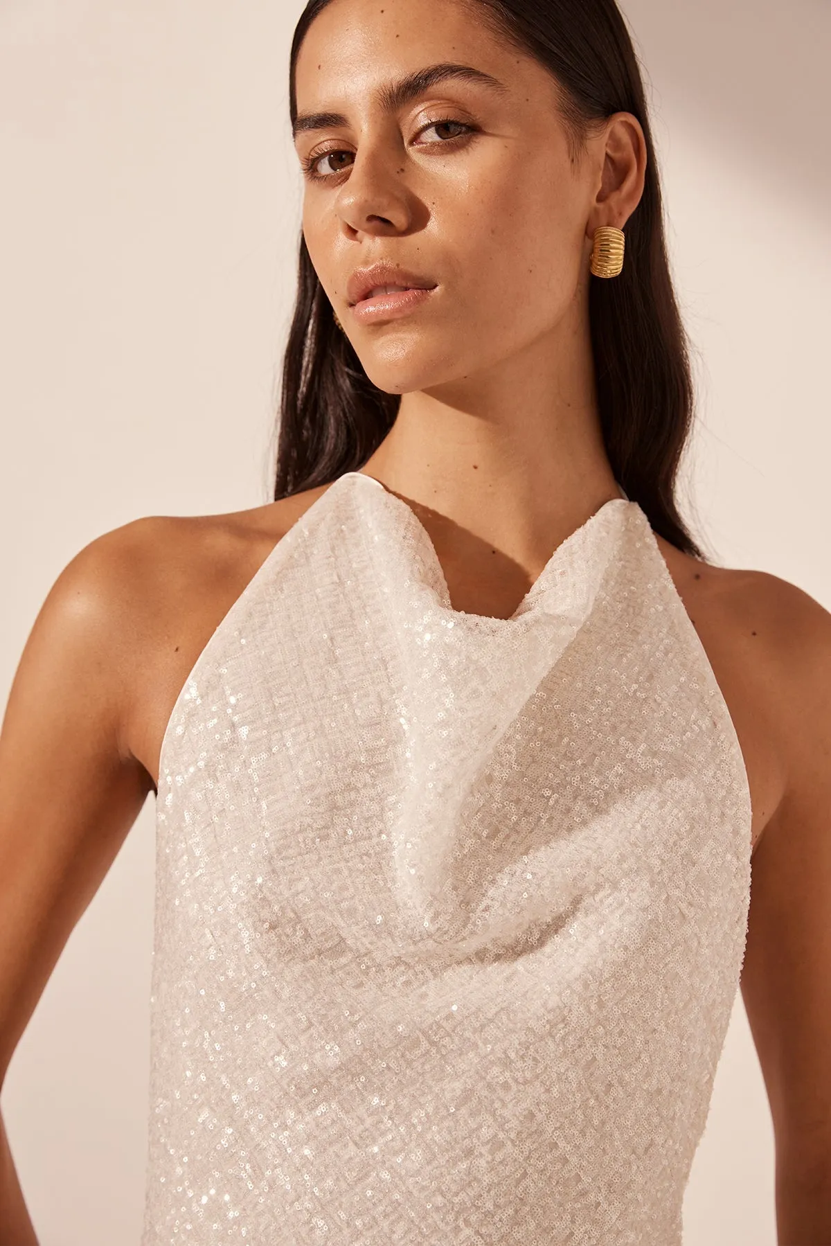 ALAYA HIGH NECK COWL MINI DRESS sold by Shona Joy product image thumbnail 2