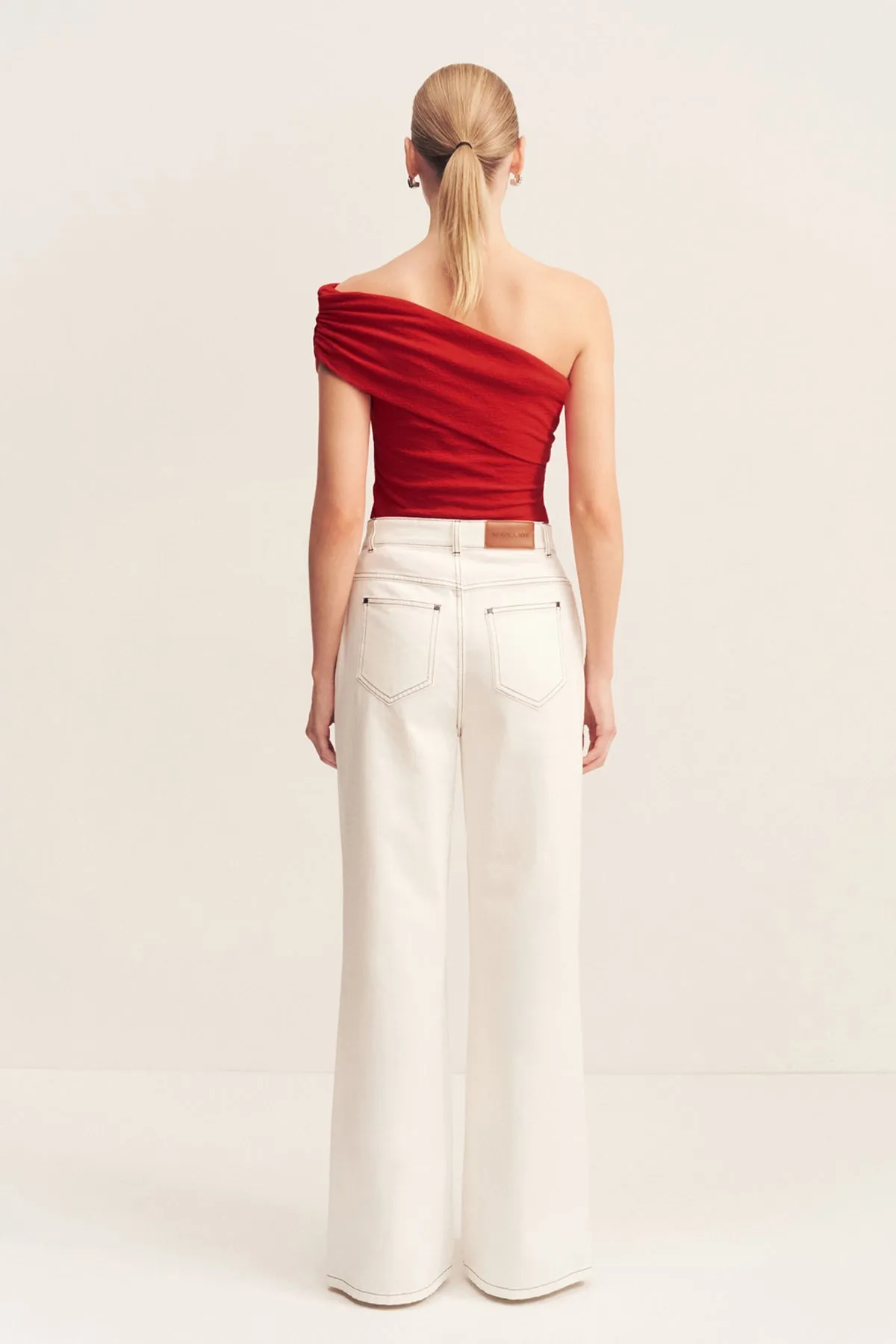 BEAU ONE SHOULDER TOP - CHILLI sold by Shona Joy product image thumbnail 5