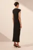 ABY TWIST MIDI DRESS - BLACK sold by Shona Joy