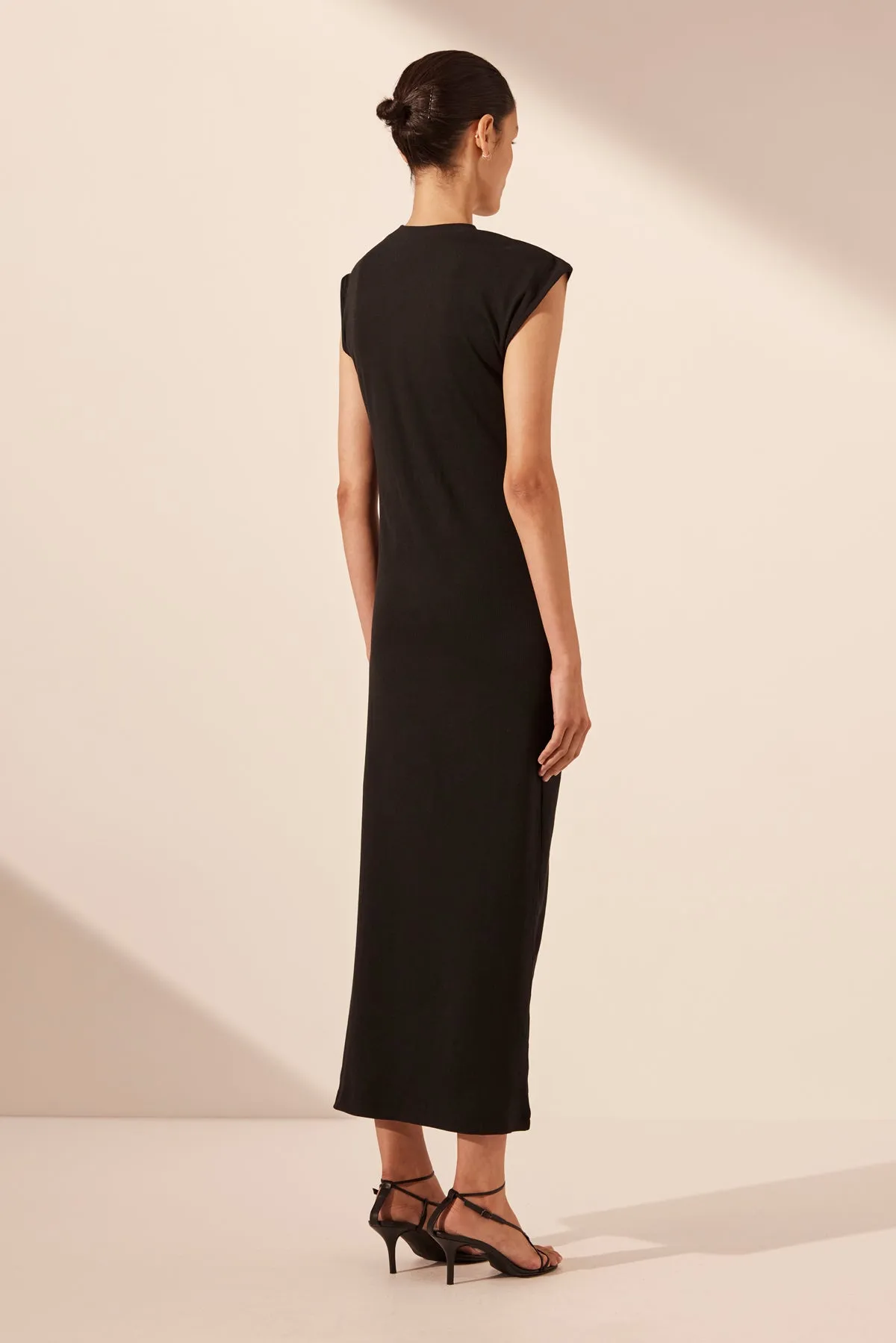 ABY TWIST MIDI DRESS - BLACK sold by Shona Joy product image thumbnail 5