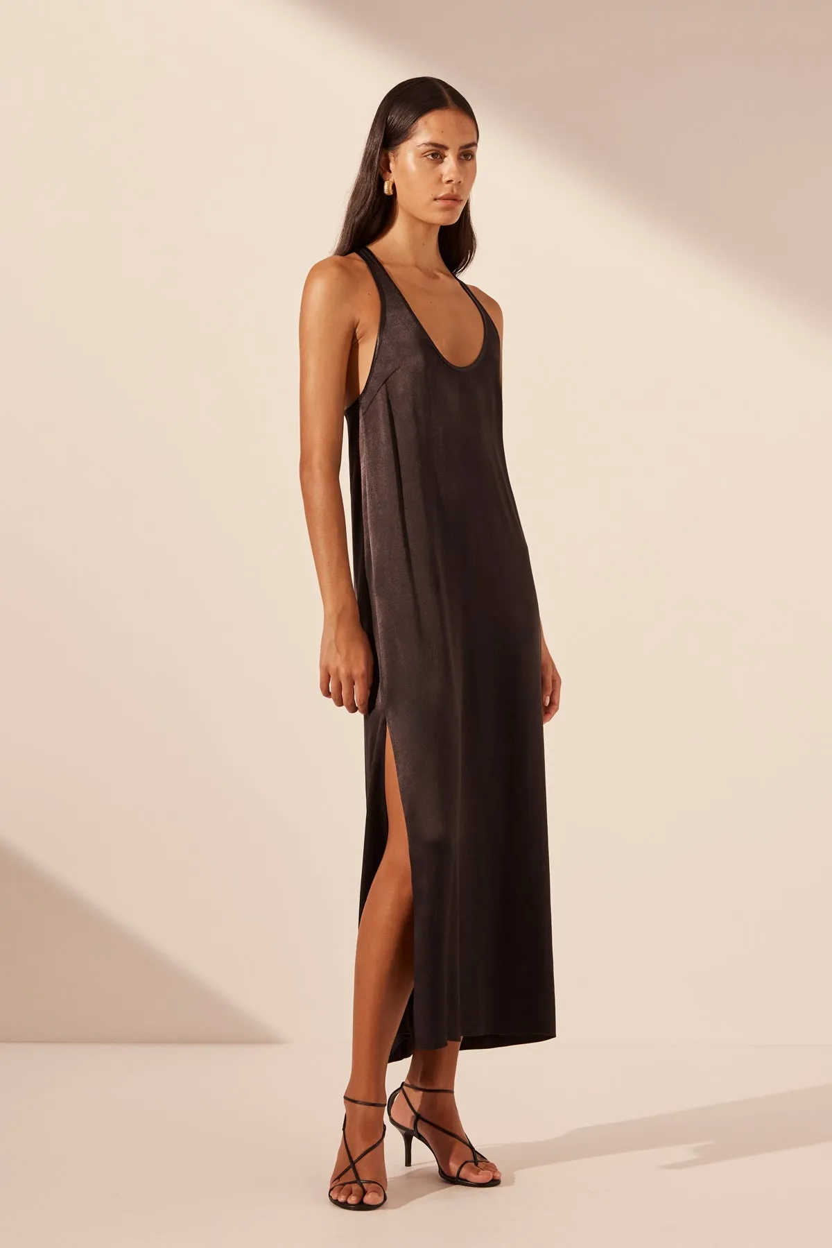 NORA TWIST BACK MIDI DRESS - BLACK sold by Shona Joy product image thumbnail 3