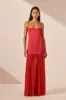 MORAYA DROPPED WAIST MAXI DRESS - CHILLI sold by Shona Joy