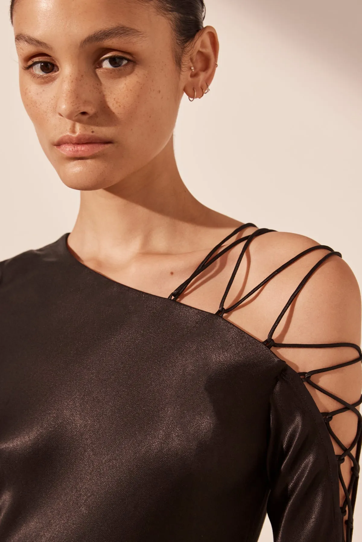 NORA LACE DETAIL MAXI DRESS - BLACK sold by Shona Joy product image thumbnail 2