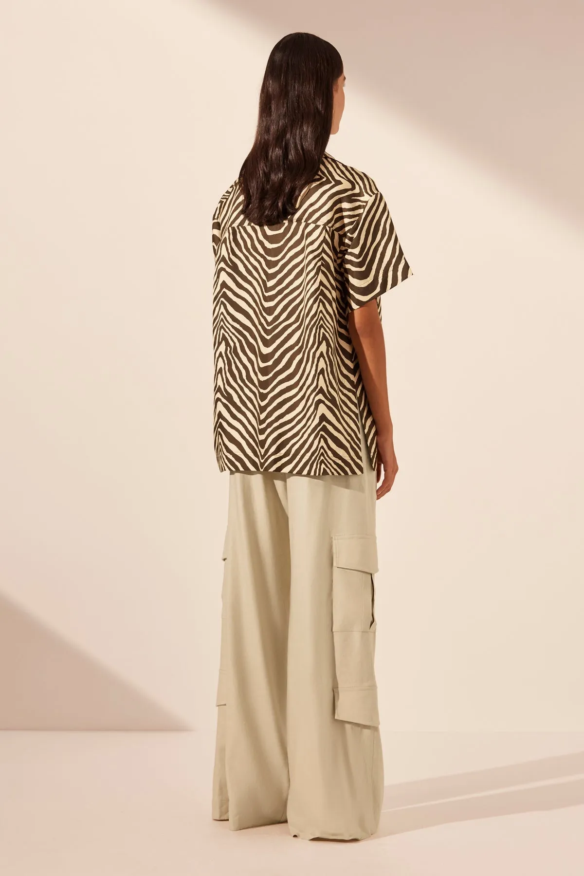 SANA SILK SHORT SLEEVE TIE SHIRT sold by Shona Joy product image thumbnail 5