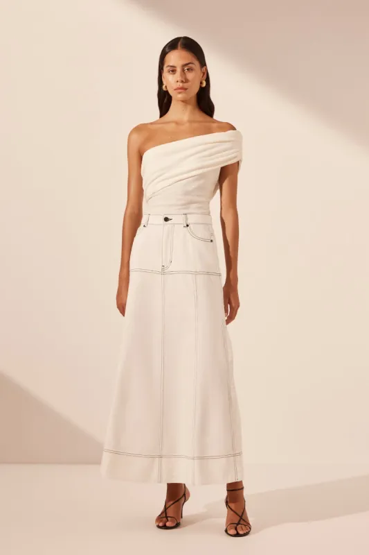 HANA PANELLED MIDI SKIRT sold by Shona Joy