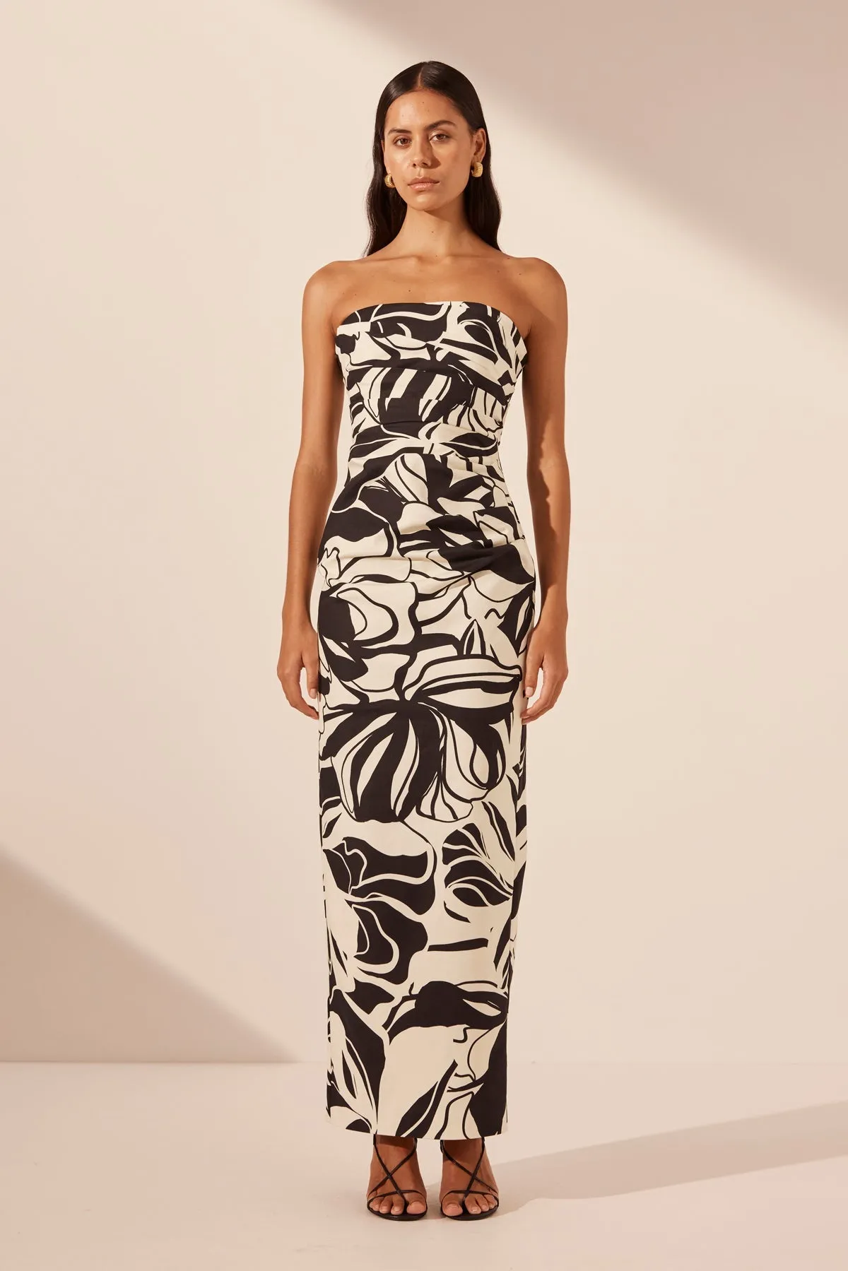 AZIZE STRAPLESS DRAPED MAXI DRESS sold by Shona Joy