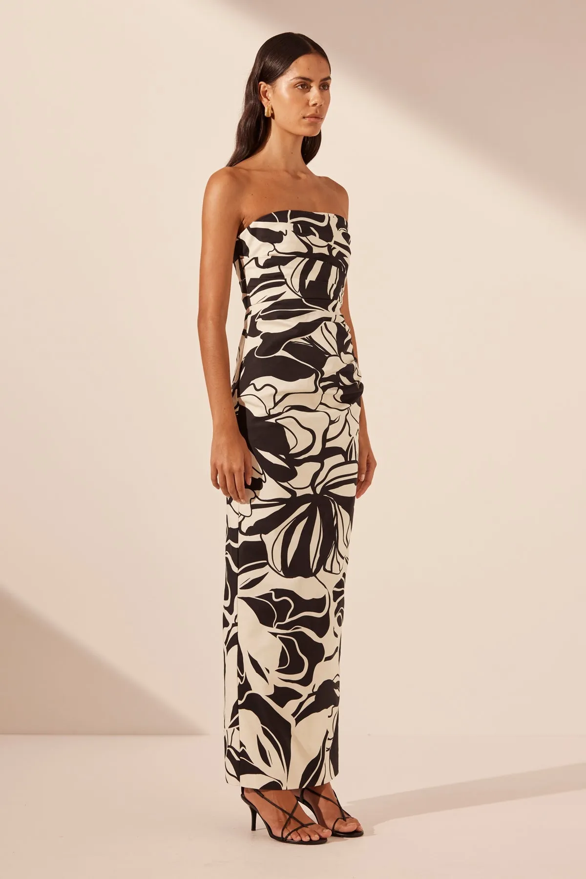 AZIZE STRAPLESS DRAPED MAXI DRESS sold by Shona Joy product image thumbnail 3