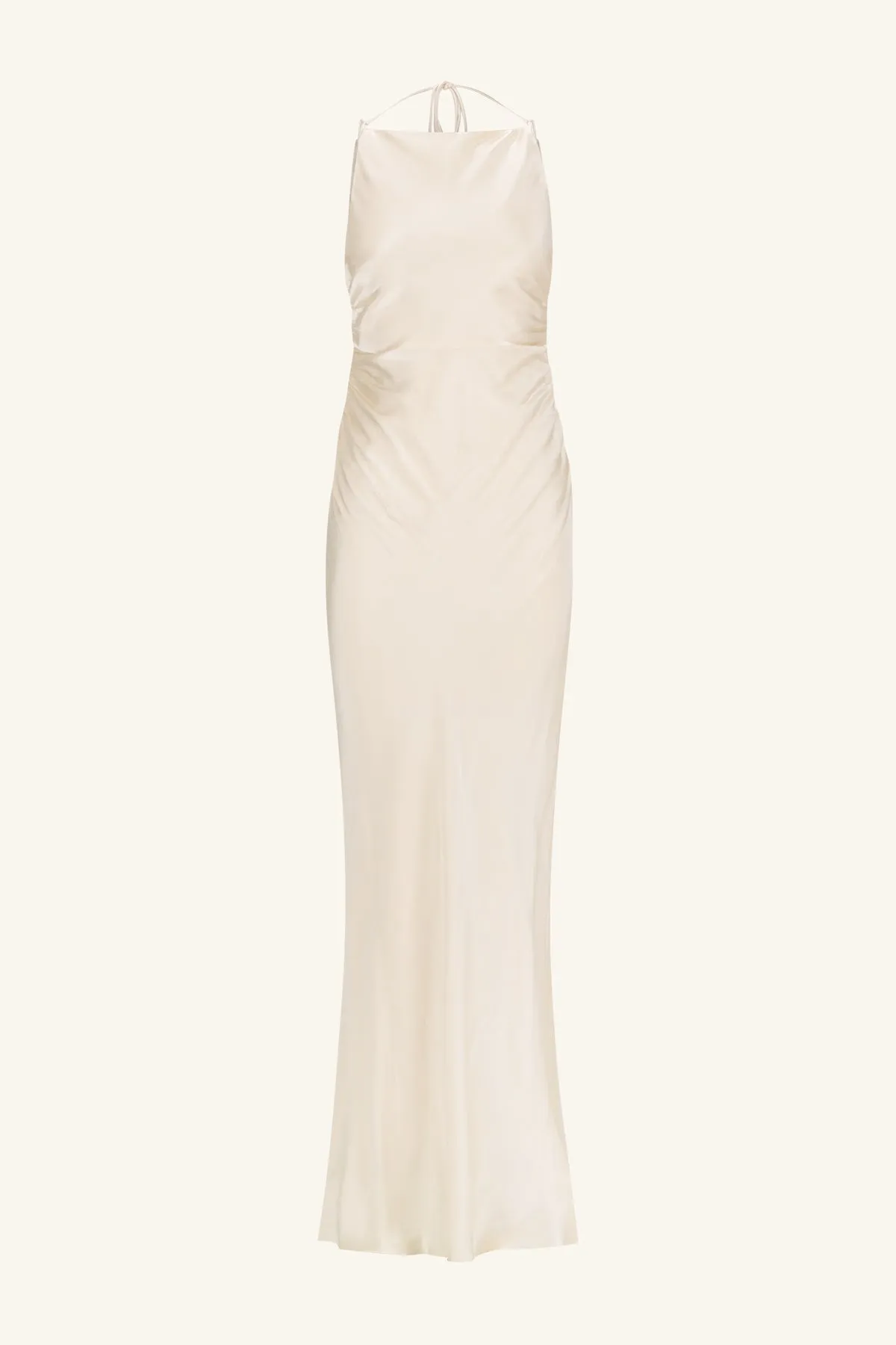 LA LUNE HIGH NECK RUCHED MAXI DRESS - CREAM sold by Shona Joy product image thumbnail 5