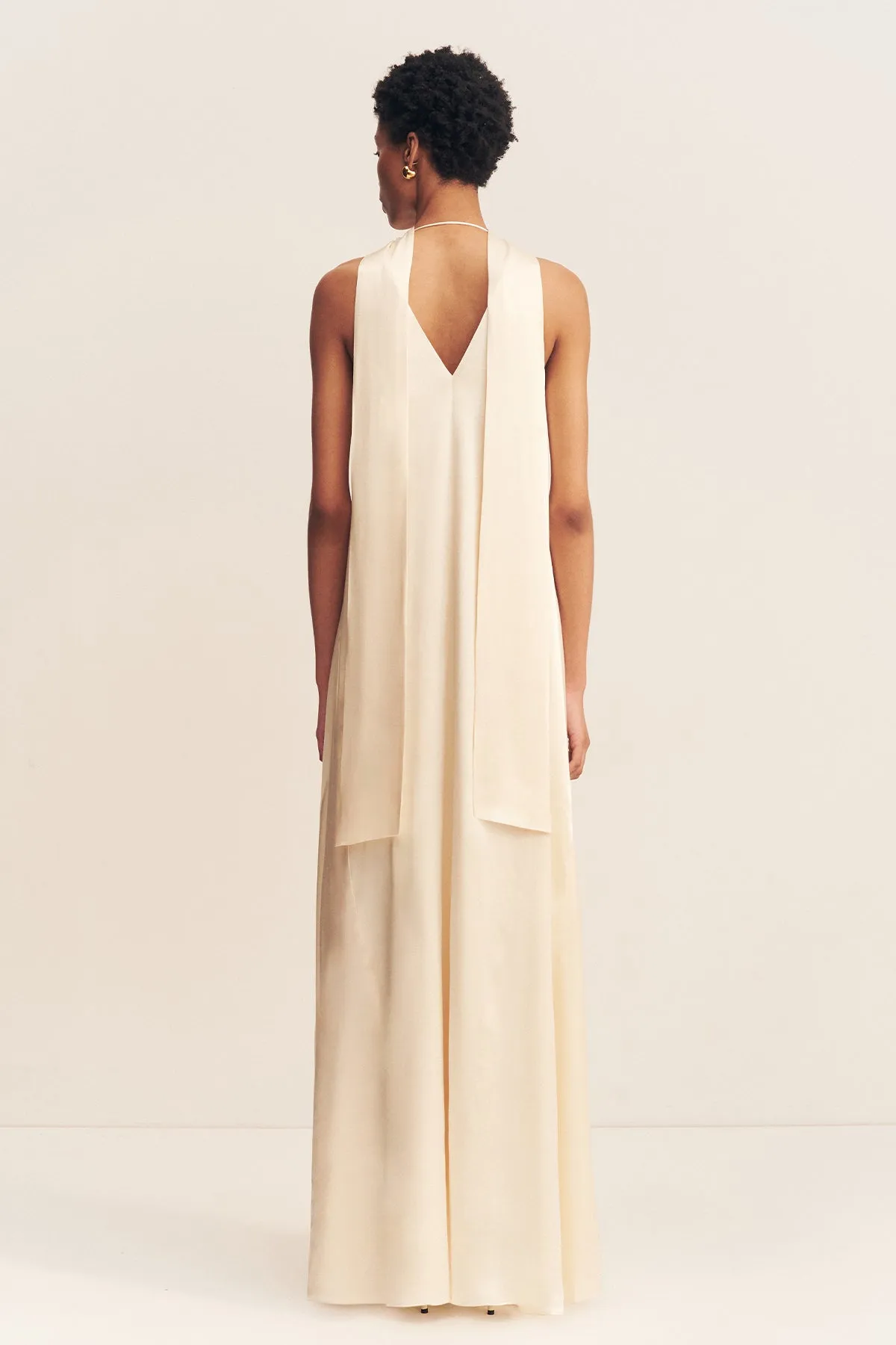 LA LUNE SCARF PANELLED MAXI DRESS - CREAM sold by Shona Joy product image thumbnail 5