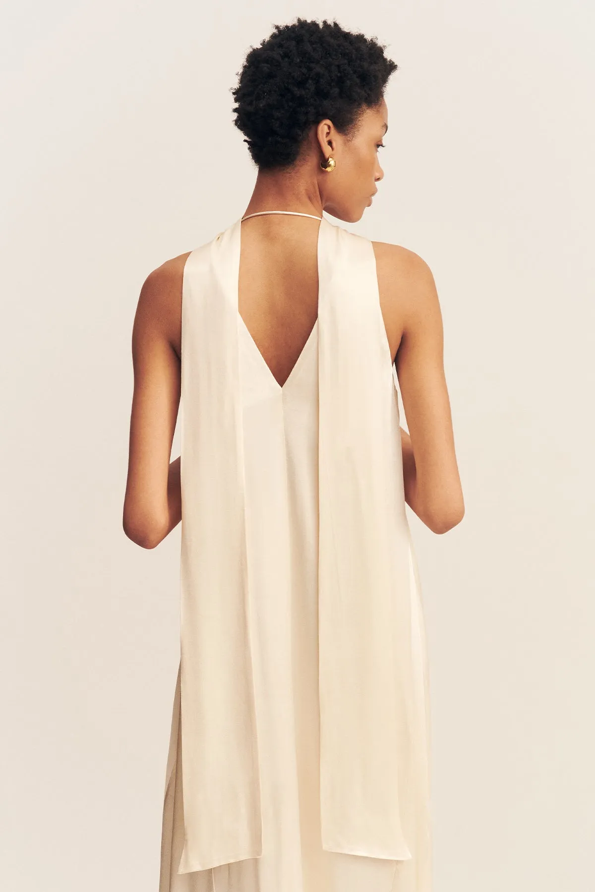 LA LUNE SCARF PANELLED MAXI DRESS - CREAM sold by Shona Joy product image thumbnail 2