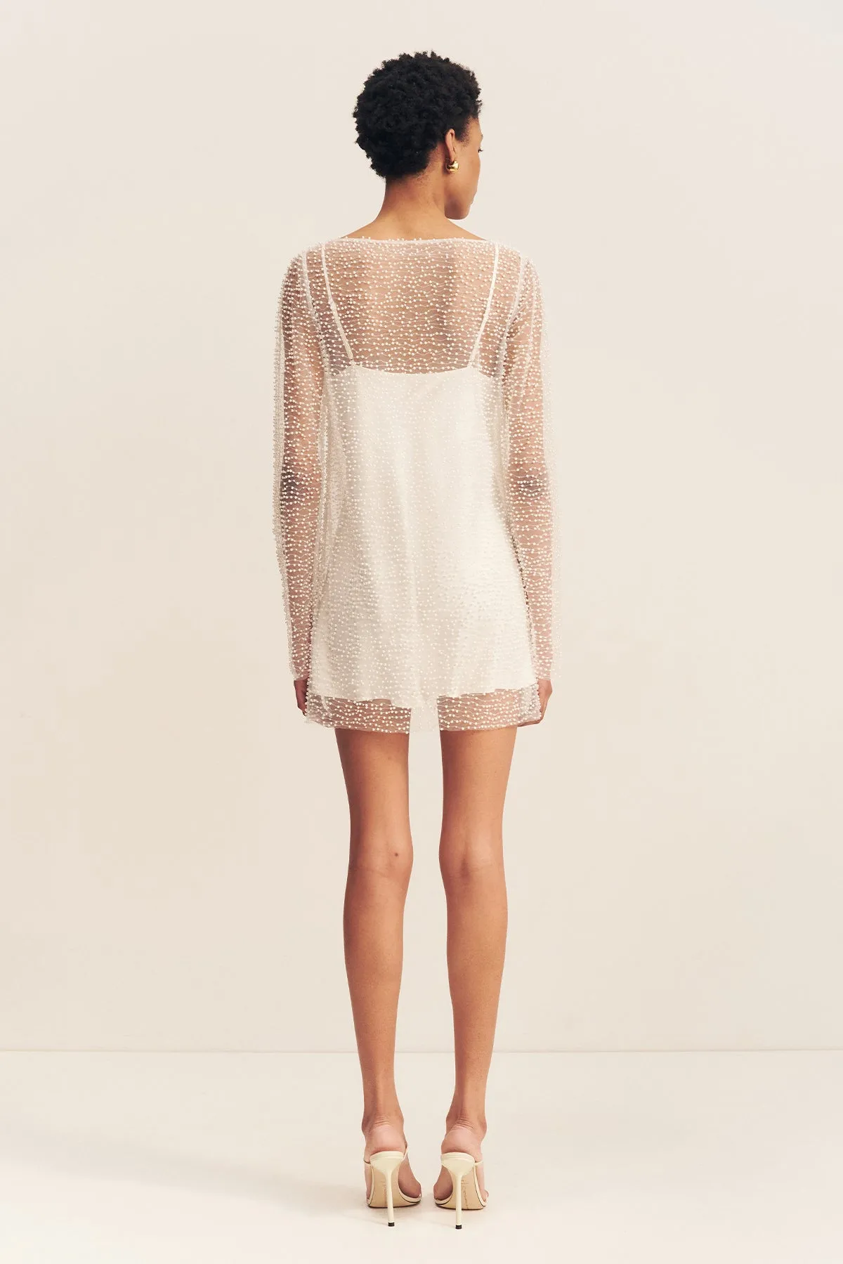 IRIDESCENT LONG SLEEVE MINI DRESS sold by Shona Joy product image thumbnail 5