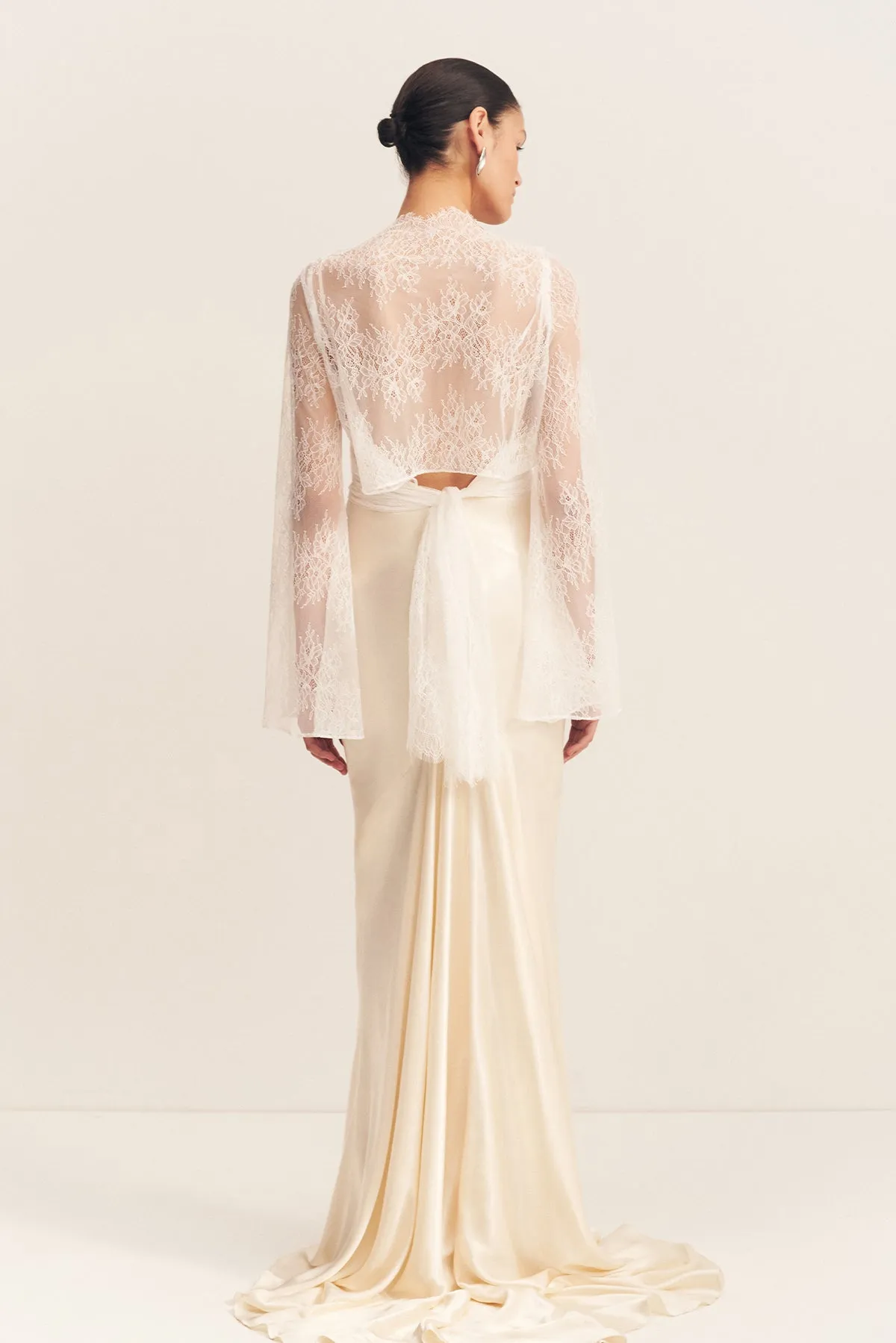 LAMBENT LACE LONG SLEEVE TIE TOP sold by Shona Joy product image thumbnail 5