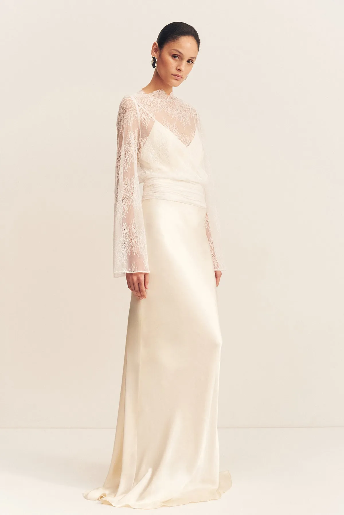 LAMBENT LACE LONG SLEEVE TIE TOP sold by Shona Joy product image thumbnail 3