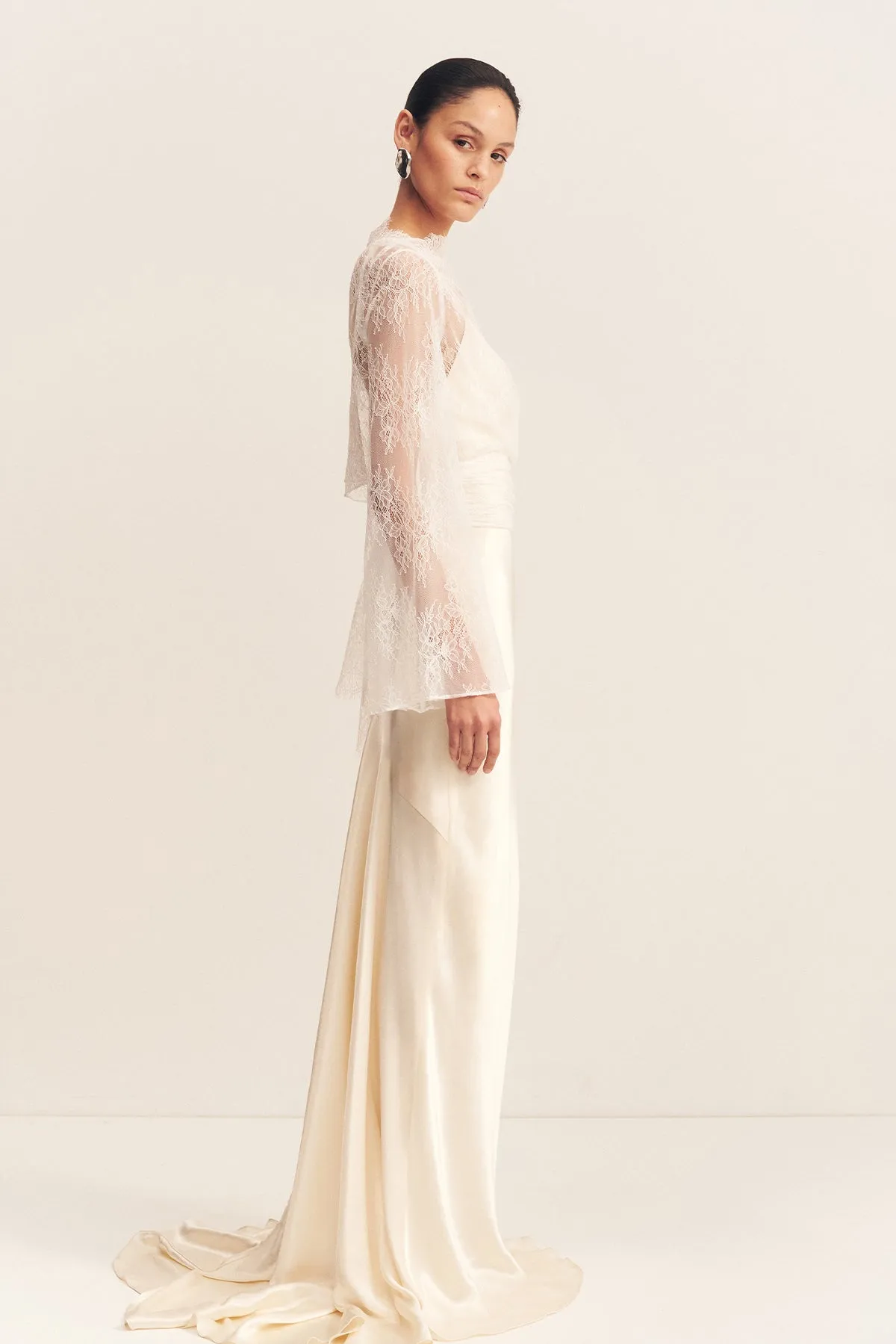 LAMBENT LACE LONG SLEEVE TIE TOP sold by Shona Joy product image thumbnail 4