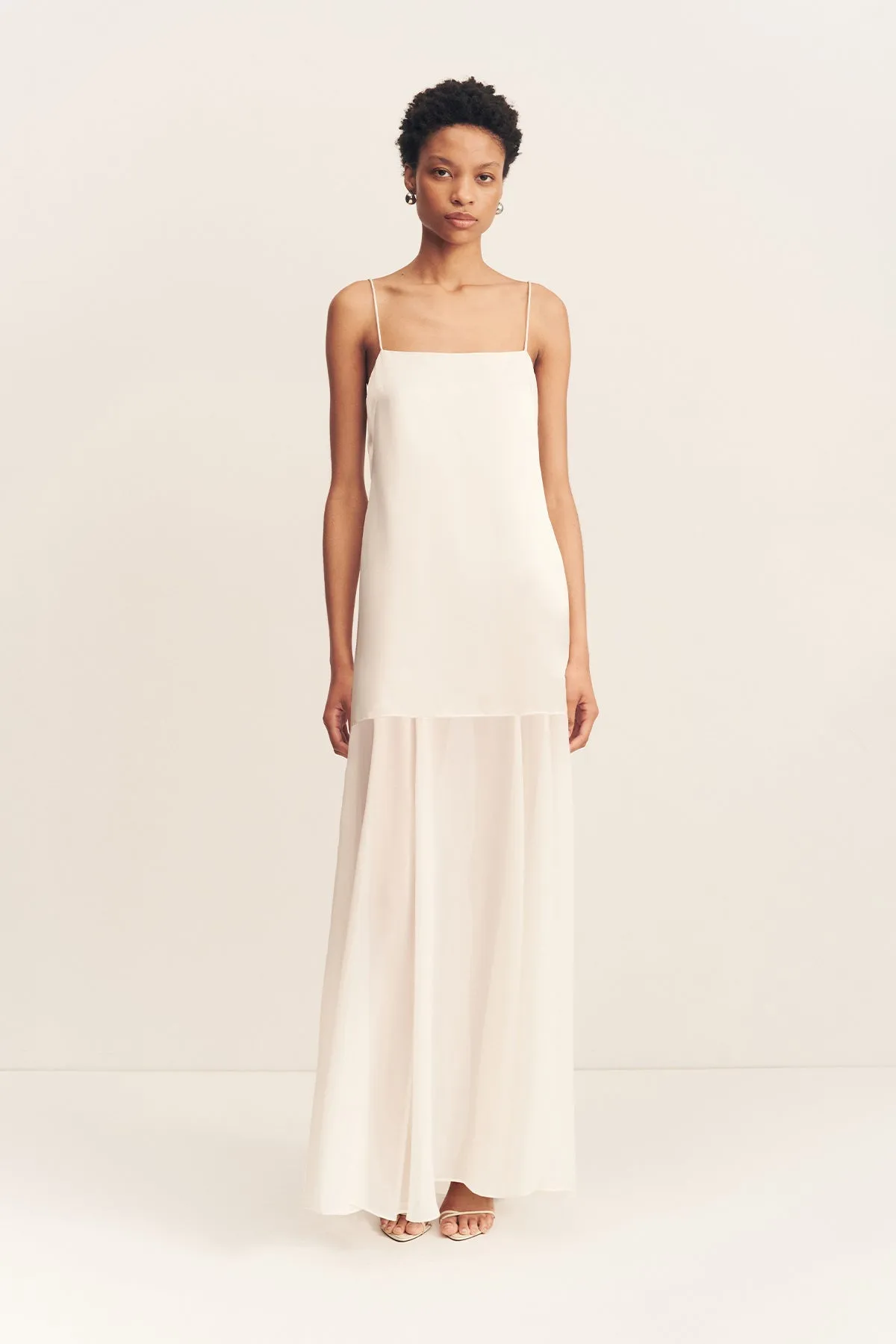 MORAYA DROPPED WAIST MAXI DRESS - IVORY sold by Shona Joy