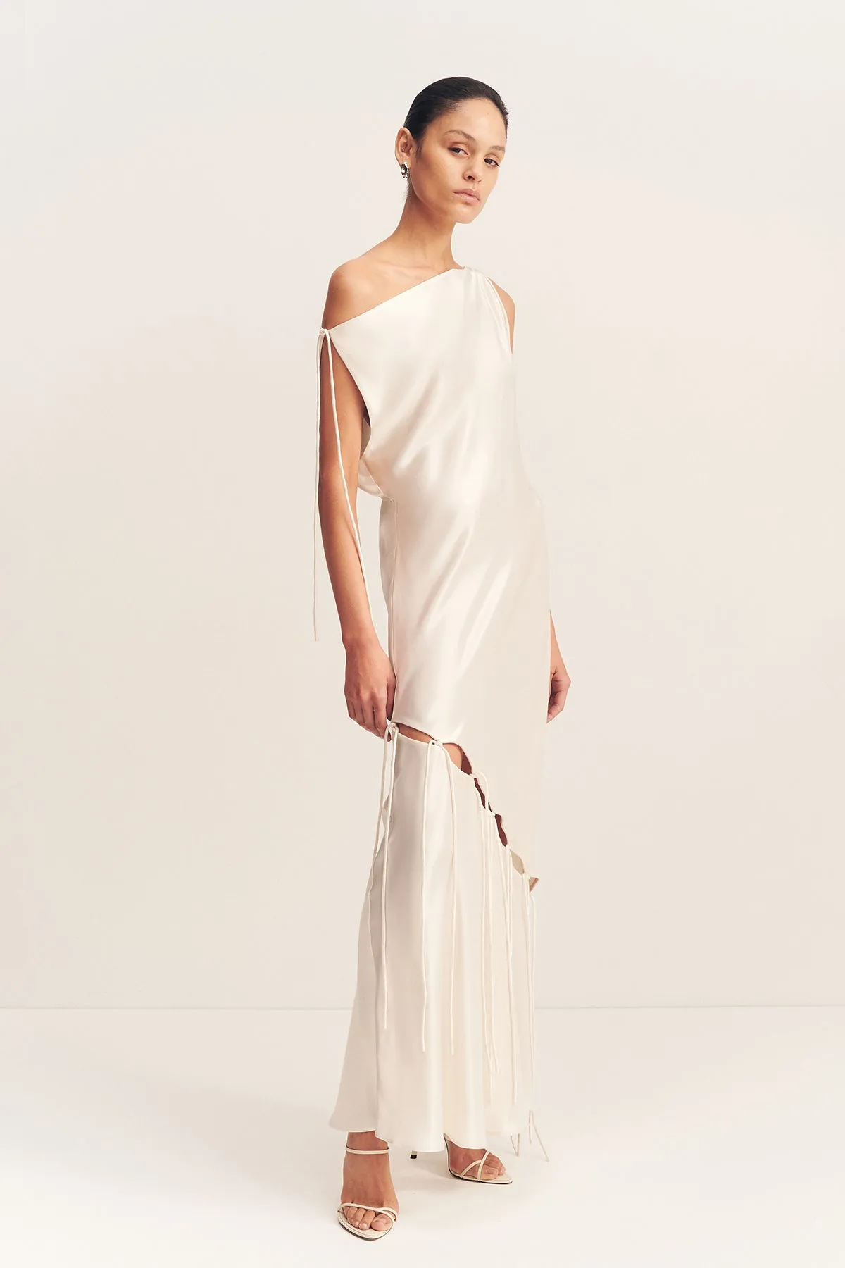 SAVANNA TIE MAXI DRESS - IVORY sold by Shona Joy product image thumbnail 3