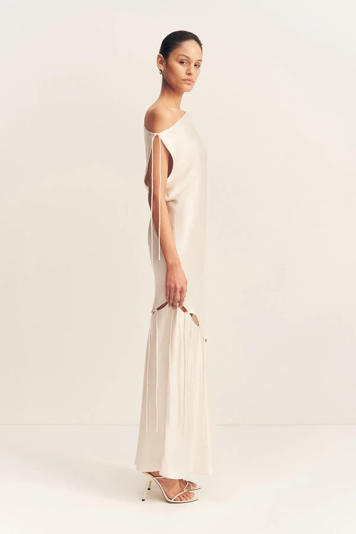 SAVANNA TIE MAXI DRESS - IVORY sold by Shona Joy product image thumbnail 4