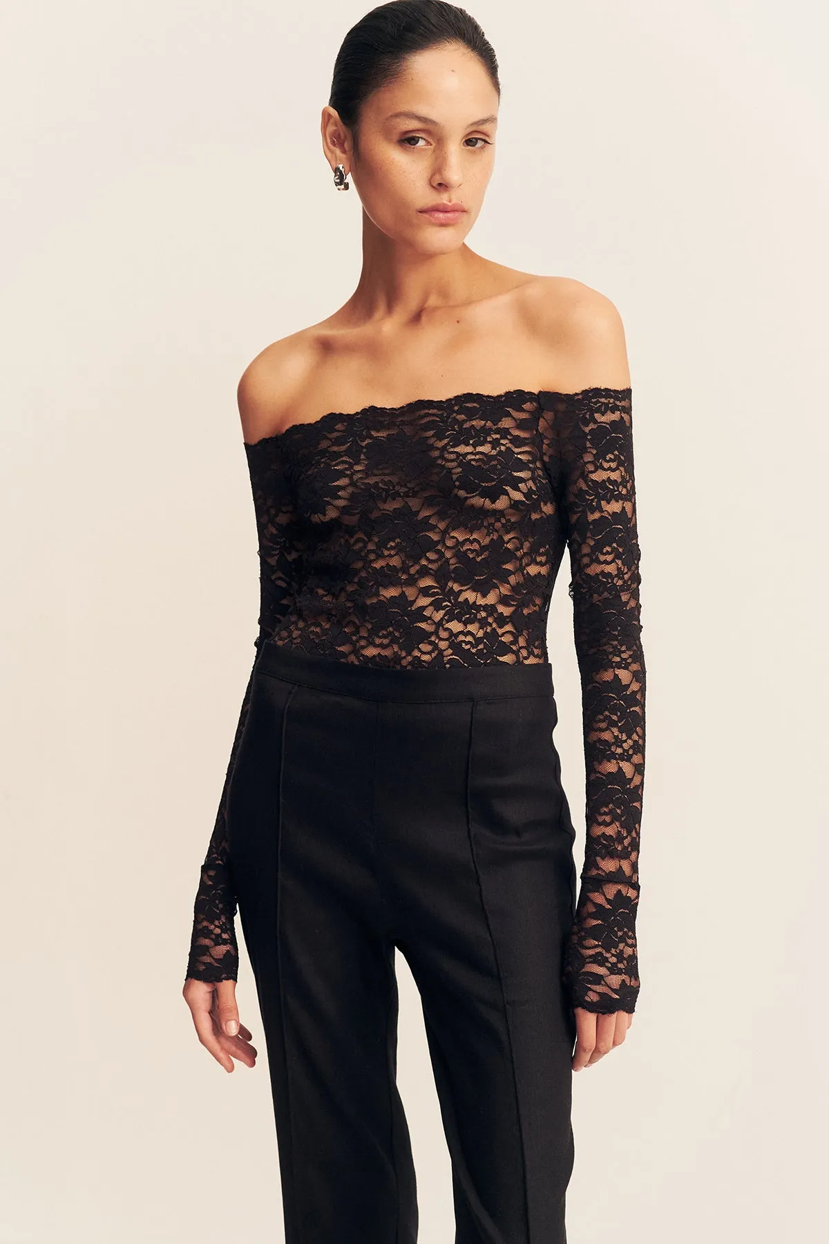 WALLIS LACE TOP - BLACK sold by Shona Joy product image thumbnail 2