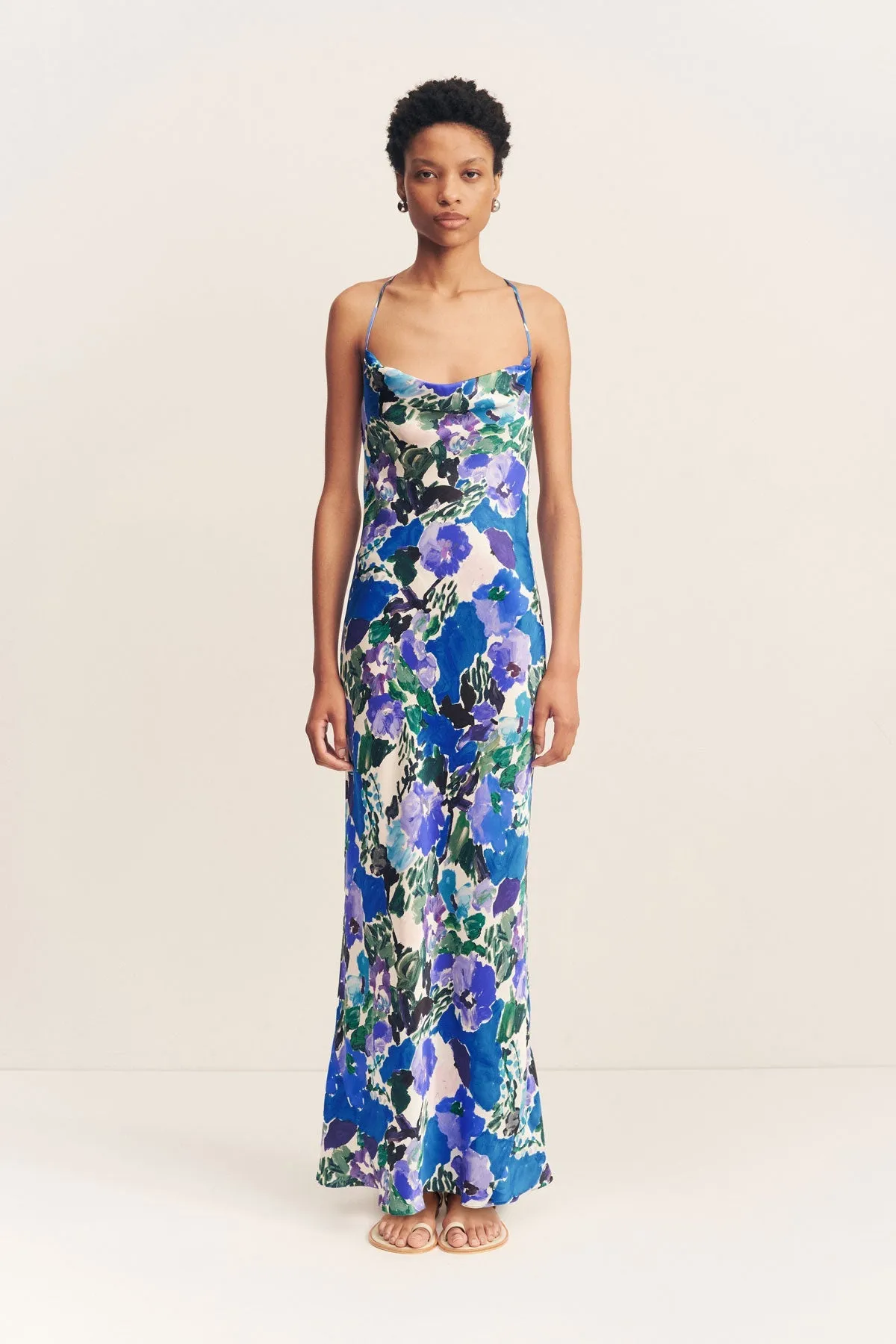 CURLEWIS DOUBLE COWL MAXI DRESS sold by Shona Joy