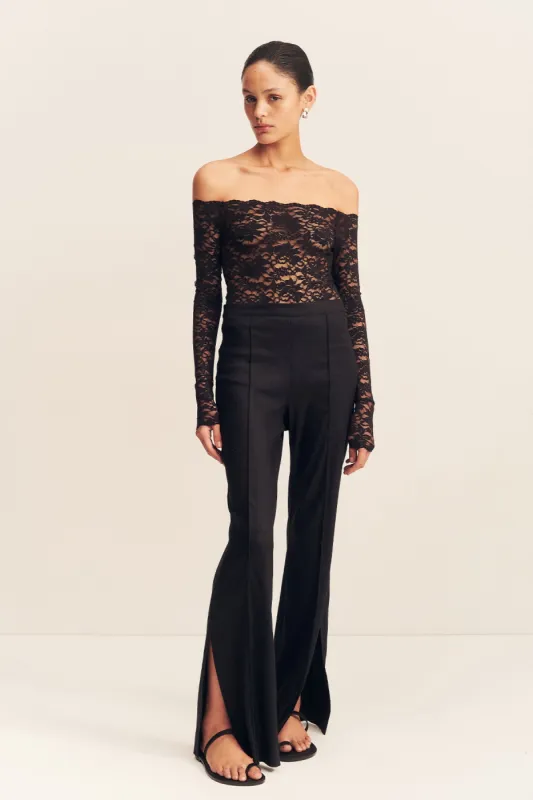 KASBAH SIDE SPLIT PANT - BLACK sold by Shona Joy