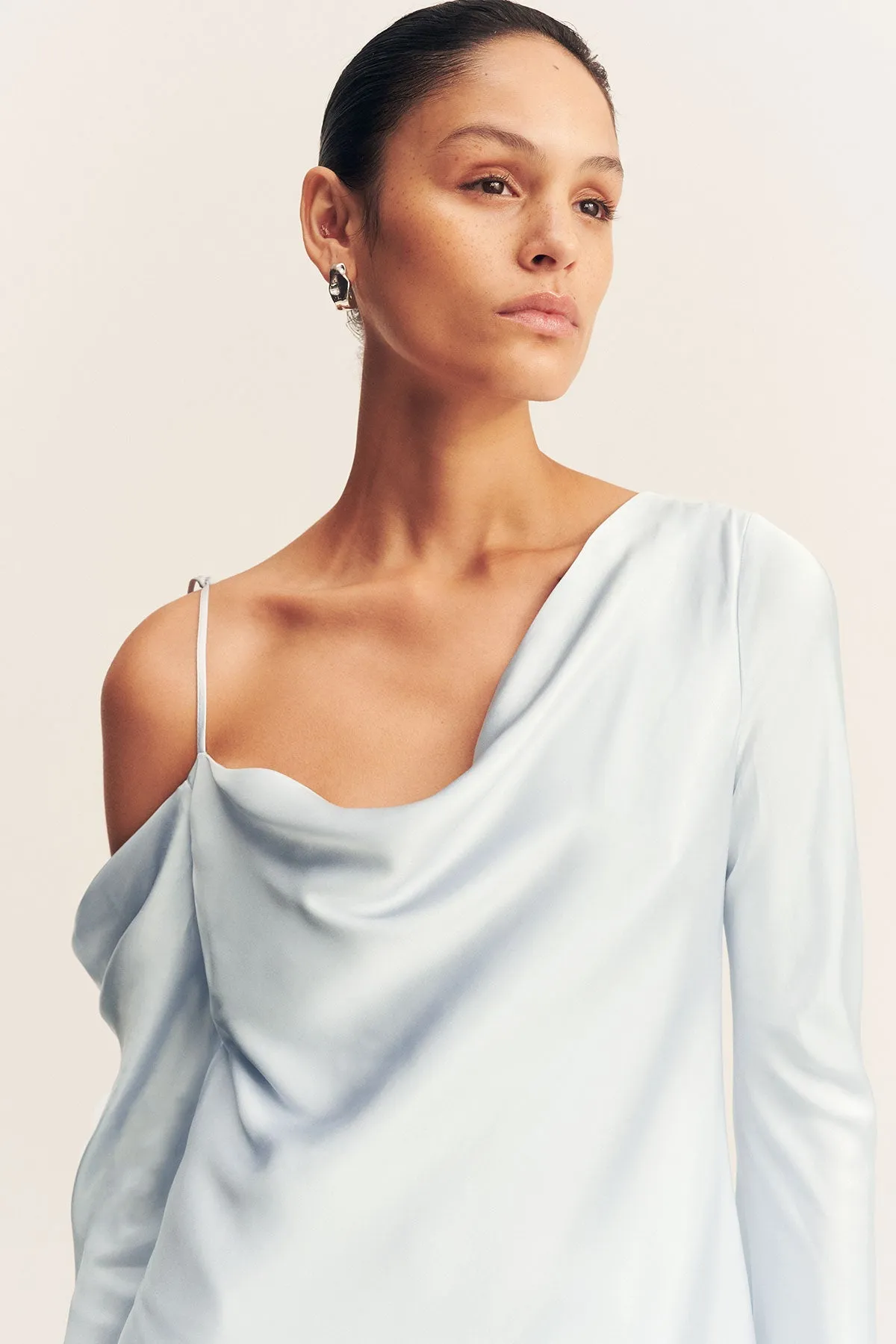 LABYRINTH LACE LONG SLEEVE MAXI DRESS - PALE BLUE sold by Shona Joy product image thumbnail 2