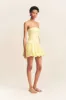 MAIORI STRAPLESS BUBBLE MINI DRESS - LEMON sold by Shona Joy