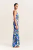 CURLEWIS PLUNGED CROSS BACK MAXI DRESS sold by Shona Joy