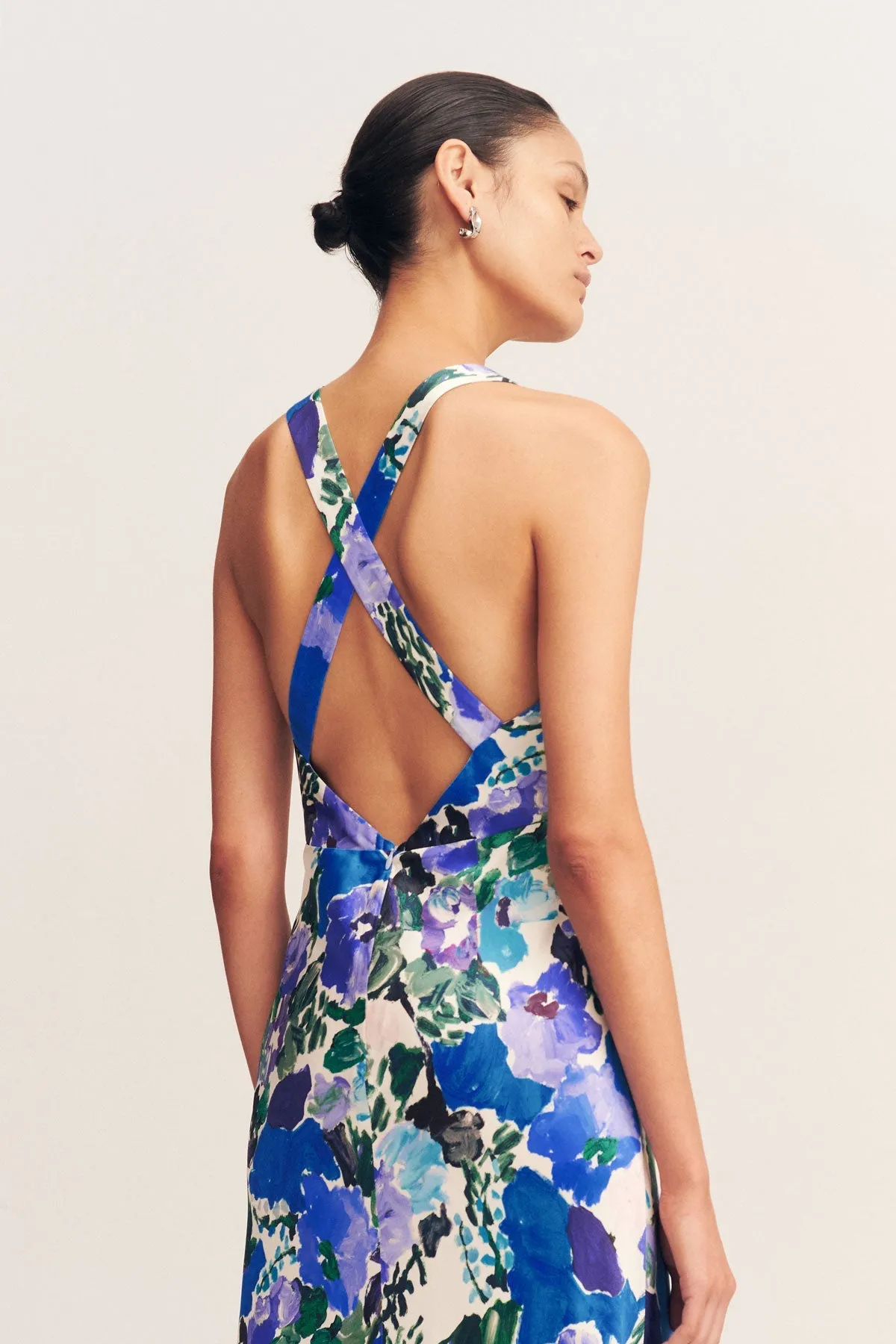 CURLEWIS PLUNGED CROSS BACK MAXI DRESS sold by Shona Joy product image thumbnail 2