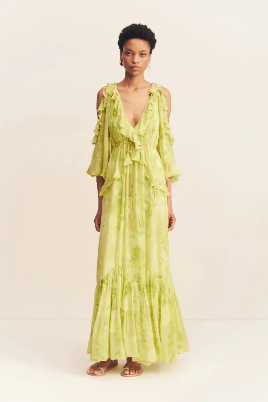 MILLER RUFFLE DRAWSTRING MAXI DRESS sold by Shona Joy