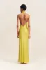 SOFIA HIGH COWL OPEN BACK MAXI DRESS - LIME sold by Shona Joy