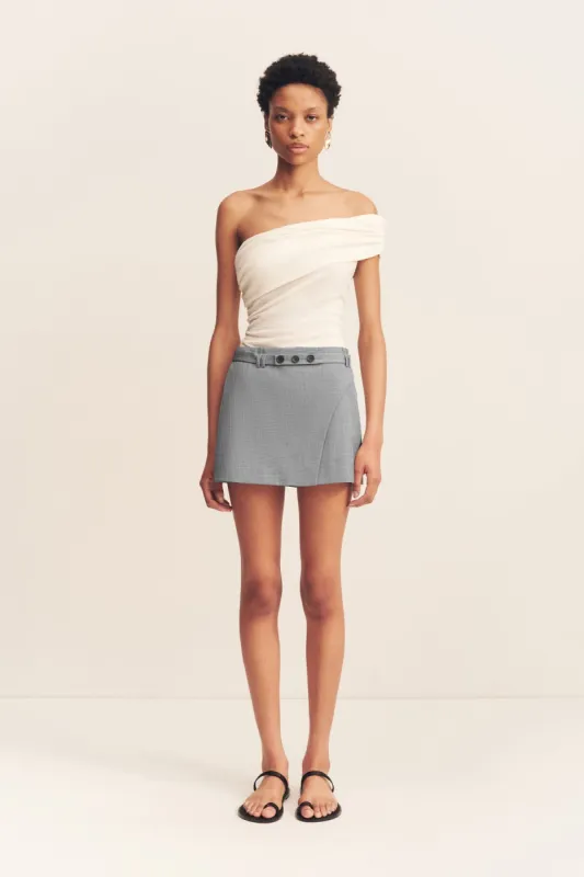 ASHER MINI SKIRT - SMOKE GREY made by Shona Joy