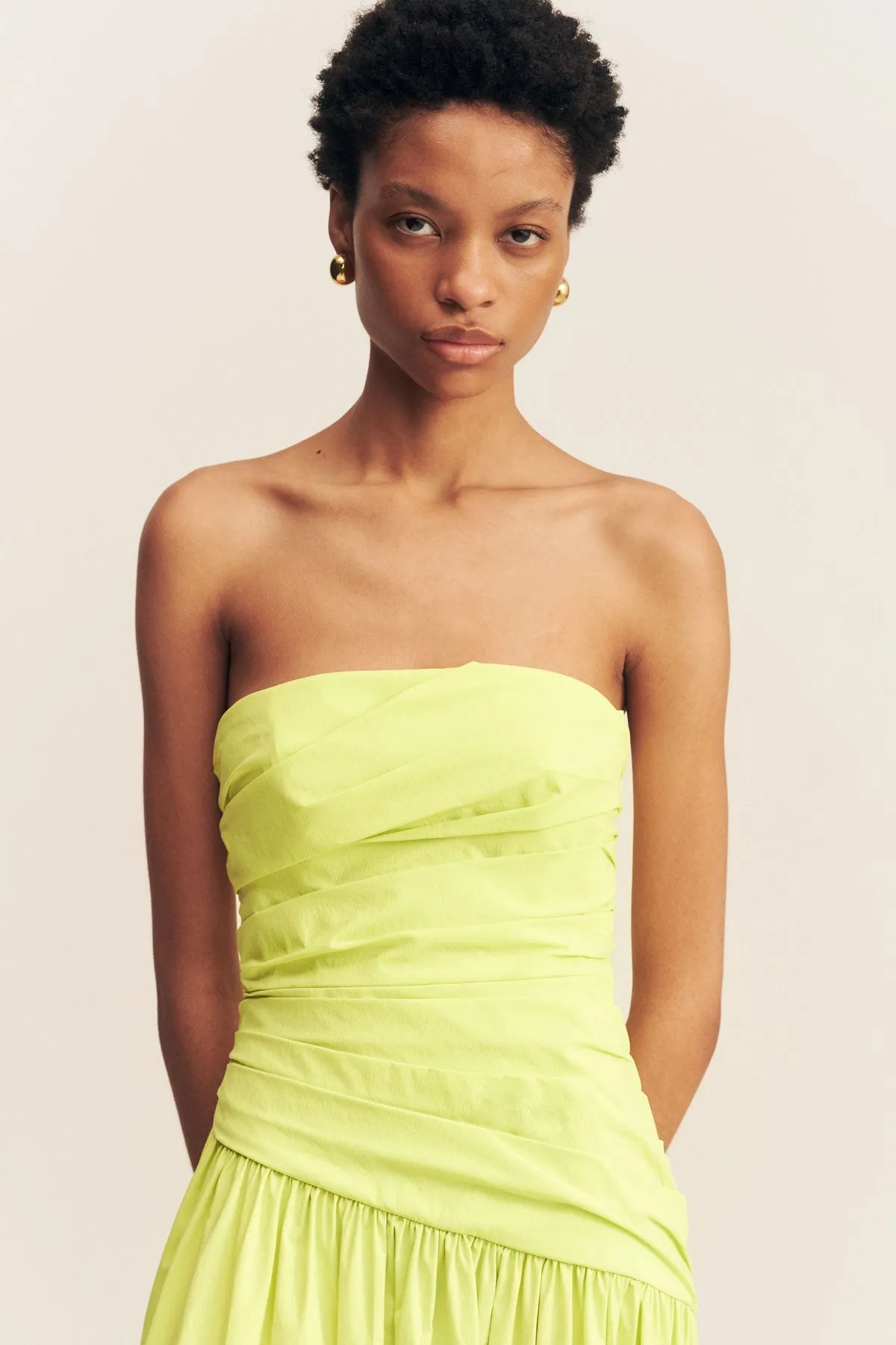 CAMPBELL STRAPLESS TIERED MAXI DRESS - LIME sold by Shona Joy product image thumbnail 2